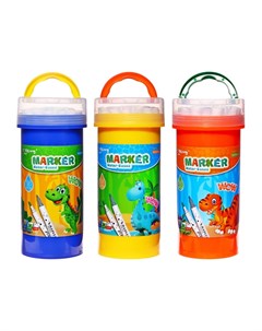 Набор маркеров 18 цветов двусторонние, в пластик тубусе МИКС Yalong