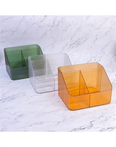 Органайзер для хранения «LIGHT», 4 секции, 18×15×12 см, МИКС Qf