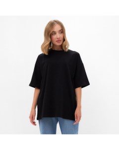 Футболка женская : Basic line, чёрная, размер 52 Minaku