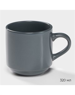 Набор посуды Night, фарфор, 16 предметов: тарелка d=25.5 см, d=19 см, миска 850 мл, d=15 см, кружка 320 мл, серый Magistro