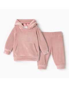 Костюм для девочки (толстовка и брюки) «», рост 68-74 см, розовый Крошка я
