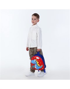 Рюкзак детский «» на молнии, размер 25×8×30 см, синий/красный Выбражулька