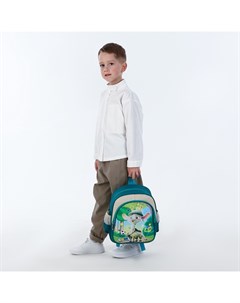 Рюкзак детский «» на молнии, с карманами, размер 23×14×30 см, зелёный Выбражулька