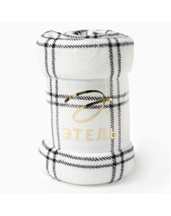 Плед «. Клетка», 200×220 см, корал-флис 220 г/м² Этель