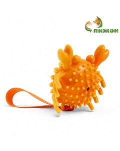 Игрушка массажная для собак "Краб" 12 см, ТПР, микс цветов Пижон