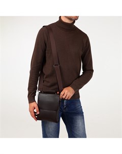 Сумка планшет мужская, 2 отдела на молнии, наружный карман, 19×3×23 см, коричневая Textura