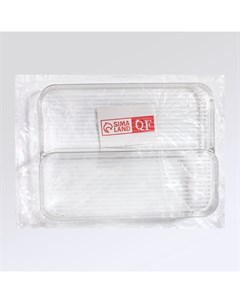 Органайзер для хранения, 2 секции, 26.5×20.5×6.6 см, прозрачный Qf