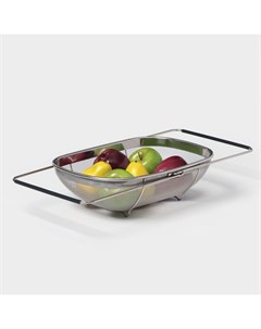 Дуршлаг - сито с ручками, на раковину, раздвижной, 34×23.5×10 см Доляна