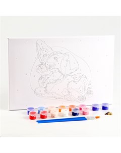 Картина по номерам на холсте с подрамником «Малыш Корги» 20×30 см Школа талантов