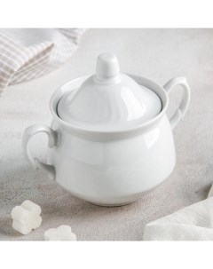 Сахарница Добрушский завод «Кирмаш.Бельё», 450 мл, фарфор, белая Добрушский фарфоровый завод