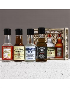 Подарочный набор «23 февраля: Лучшему из лучших» гель для душа виски и водка, 4×100 мл Чистое счастье