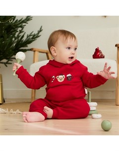 Костюм (толстовка и штанишки) «Новогодние медвежата», рост 68-74 см Крошка я