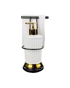 Дозатор моющего средства с губкой Lenardi И салфеткой на подставке 146-023