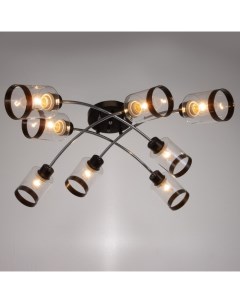 Люстра «Ванесса», 8×40 Вт,E27, шоколадный/хром, 88×88×28 см Bayerlux