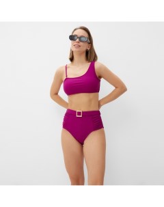 Купальник раздельный с ремешком женский, фиолетовый, размер 48 Minaku