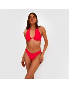Купальник раздельный бельевой женский, размер 42, красный Minaku
