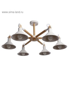 Люстра «Леона» 6×40 Вт E27 белый 75.5×75.5×38.5 см Bayerlux