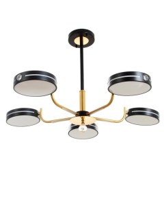 Люстра «Нестер» 5хLED 130 Вт 3000-6000К черно-золотой 80×80×35 см Bayerlux