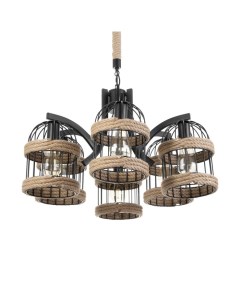 Люстра «Сенза» 6хЕ27 черный 74×39×20 см Bayerlux