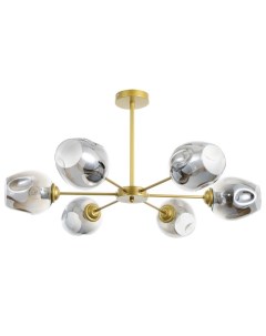Люстра «Мурано» 6хЕ27 60 Вт золото дымчатый 78×78×35 см Bayerlux