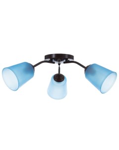 Люстра на потолок «Онлайн», 3×15 Вт, Е27, венге/синий Bayerlux