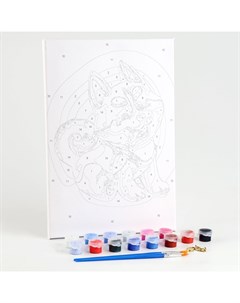 Картина по номерам на холсте с подрамником «Щенок хаски», 30×20 см Школа талантов