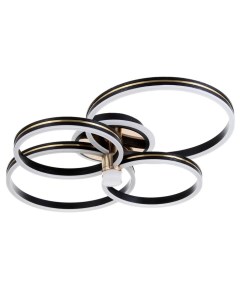 Люстра с ПДУ «Ментре» LED 142 Вт чёрно-золотой 81×61×16 см Bayerlux