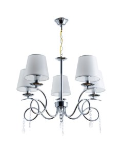 Люстра «Муза» 5хЕ27 40т хром 58×58×40 см Bayerlux