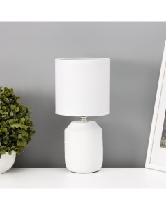 Настольная лампа с абажуром «Румини», Е14, 40 Вт, белый, 13×13×27 см Risalux