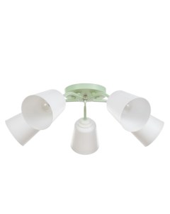 Люстра на потолок «Онлайн», 5×15 Вт, Е27, мятный, 52×52×15 см Bayerlux