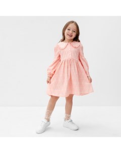 Платье детское с воротником «Ромбик», размер 32 (110-116 см) Kaftan