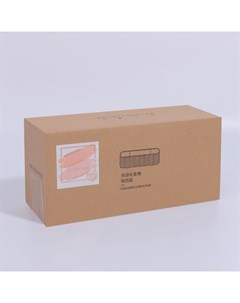 Органайзер для хранения, с крышкой, 3 секции, 21×8×9 см, цвет белый, розовое-золото Qf