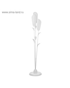 Торшер напольный «Лепесток», 3×15 Вт, E27, белый, 28×28×153 см Bayerlux