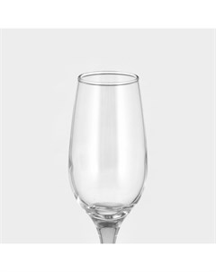 Бокалы для шампанского Amber, 200 мл, набор 6 шт., стекло, прозрачные Pasabahce