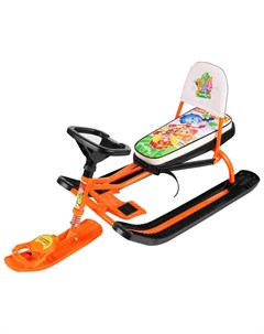 Снегокат «Тимка спорт 4-1», со спинкой, оранжевый, ТС4-1/Ф12 Nika kids