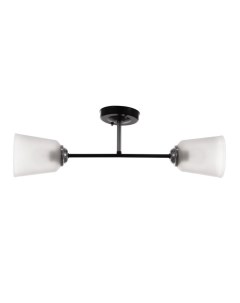 Люстра на потолок «Луч», 2×15 Вт, Е27, черный/прозрачный Bayerlux