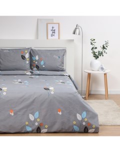 Постельное бельё 2 сп "Осенняя листва" 173*215см, 175*214см, 50*70см-2шт, 60г/м2, микрофибра Экономь и я