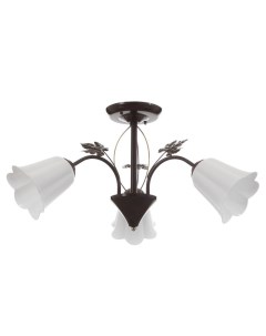 Люстра на потолок «Букет», 3×15 Вт, Е27, венге/белый Bayerlux