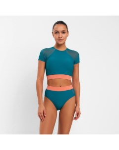 Купальник раздельный с закрытыми плечами женский, цвет изумрудный, размер 48 Minaku