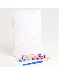 Картина по номерам на холсте с подрамником «Фламинго на закате», 30×20 см Школа талантов