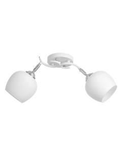 Люстра потолочная «Ава», 2хЕ27, 40 Вт, бело-хромовый, 45×26×27 см Bayerlux