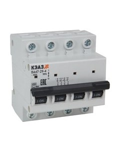 Выключатель автоматический КЭАЗ ВА47-29-4C16-УХЛ3 (4.5кА) / 318331 Кэаз