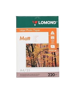 Фотобумага Lomond А4, 220 г/м, 25 л. / 0102148