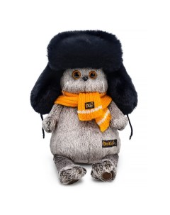 Мягкая игрушка «Кот Басик», в меховой шапке и шарфе, 22 см Басик и ко