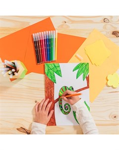 Фломастеры 18 цветов Kids Visa, детские, смываемые, тонкое письмо Bic