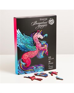 Пазл деревянный фигурный «Волшебный единорог», 69 элементов Puzzle