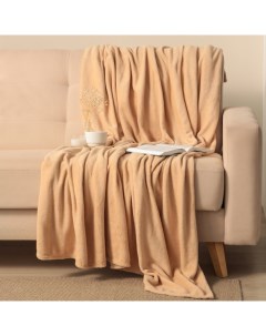 Плед «», 150×200 см, корал-флис, бежевый Этель