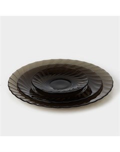 Столовый сервиз Ocean Eclipse, 44 предмета, стекло, коричневый Luminarc