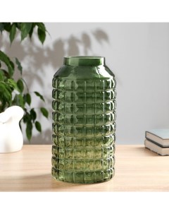 Ваза «Скандик оливковый Альхес», 4.4 л, 30×15 см, d=8.5 см, стекло, зелёная Evis