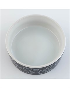 Миска керамическая ХОХО, 300 мл, для кошек и собак Пушистое счастье